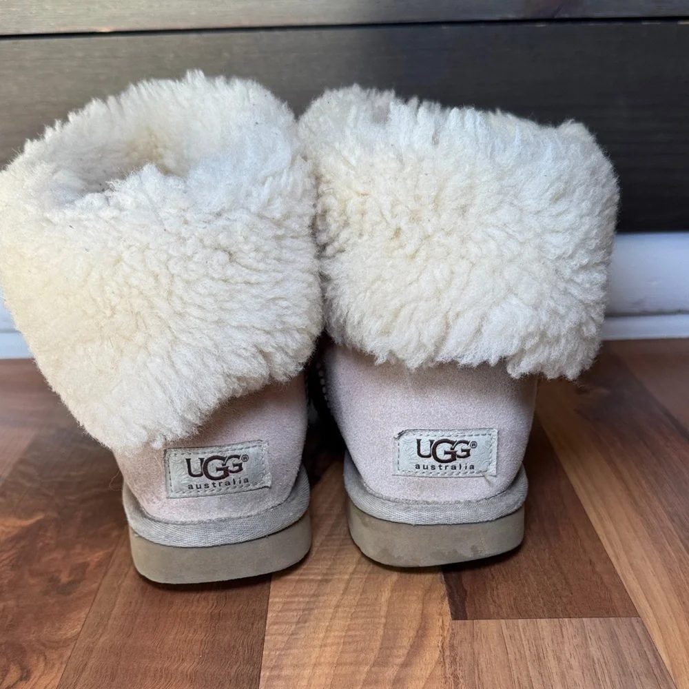 UGG Cream Sheepskin Boots with Plush Lining